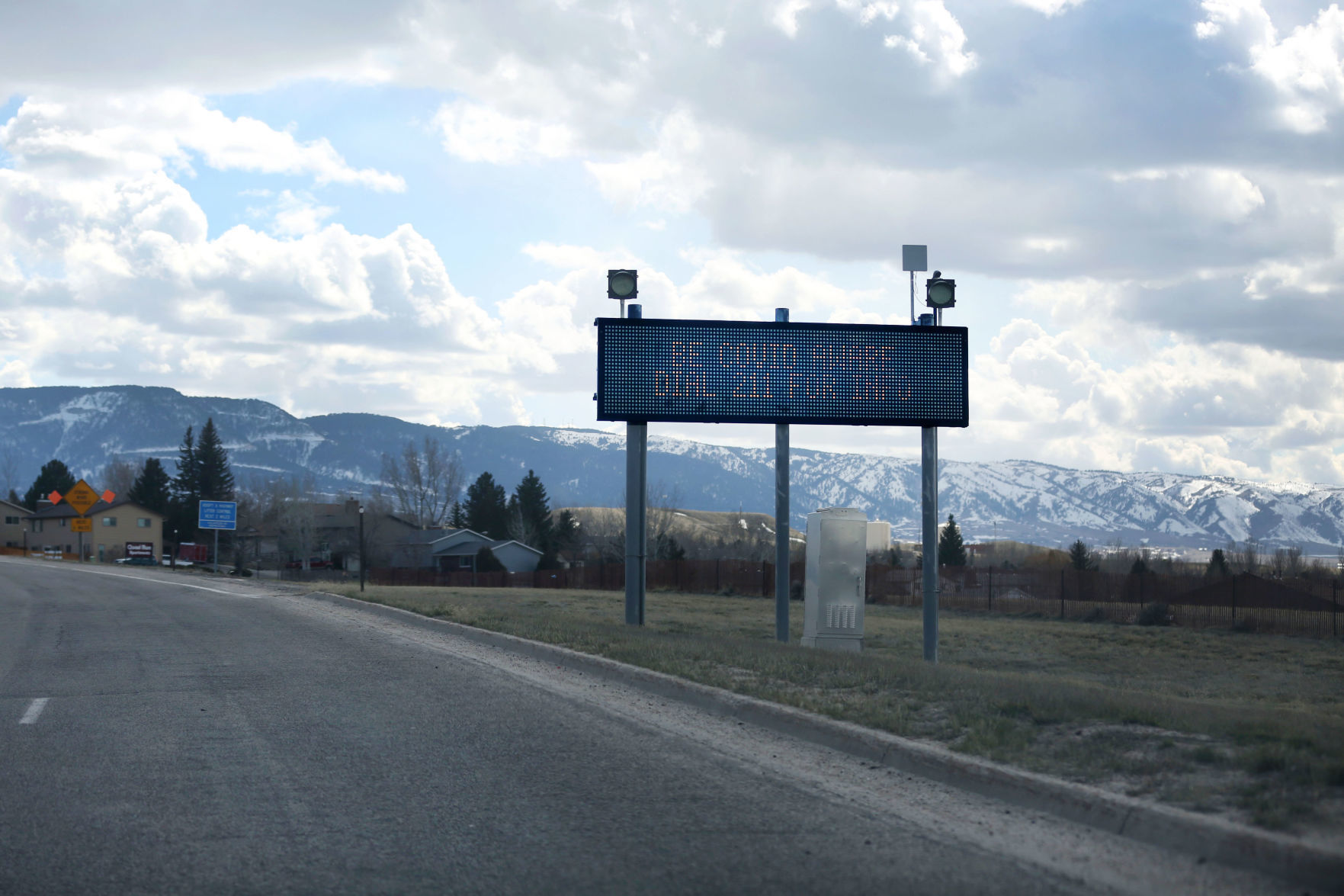 WYDOT COVID sign